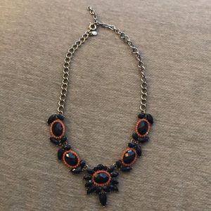 J.Crew Statement Navy and Pink Necklace